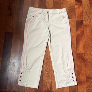 Elevenses Khaki and Pink Capri Pants S Details